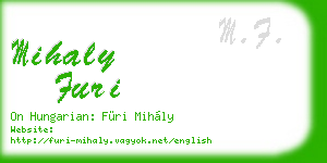 mihaly furi business card